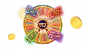 Crazy Time Bonus wheel round showing multiplier and boost flow