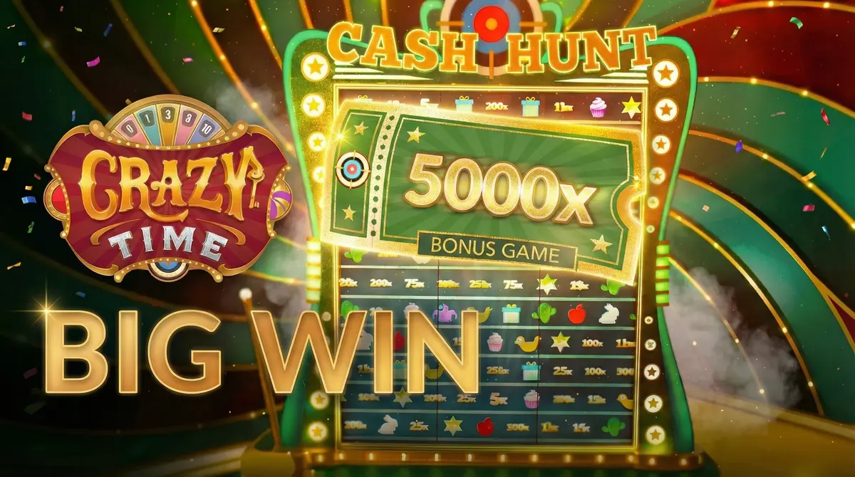 Crazy Time storvinst med hög multiplikator i bonusrunda